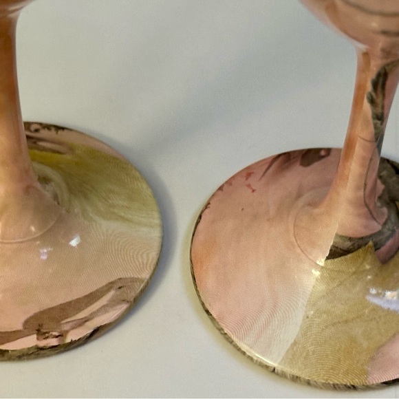 Set of 2 Transition Pink Wine Goblets – Unique Decor Outdoor Stemware Glasses - Picture 14 of 16